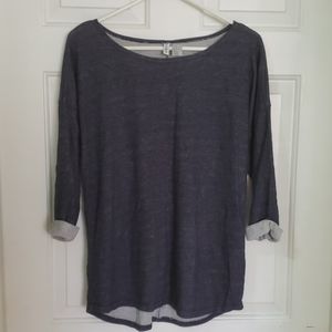 Long Blue Divided Sweatshirt